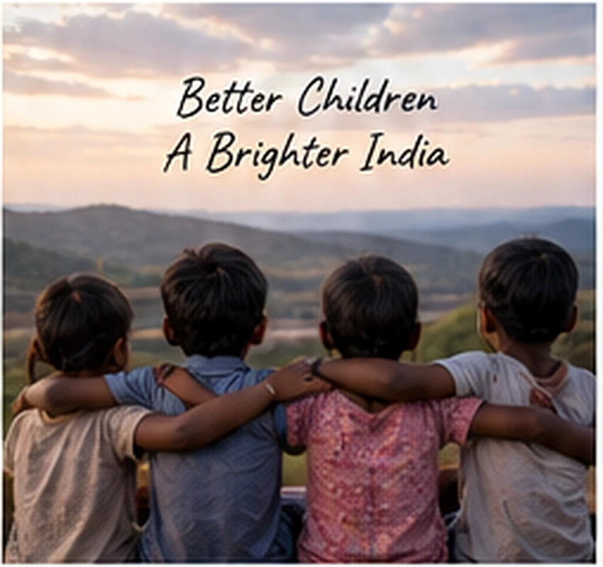 Illustrative group of Indian children