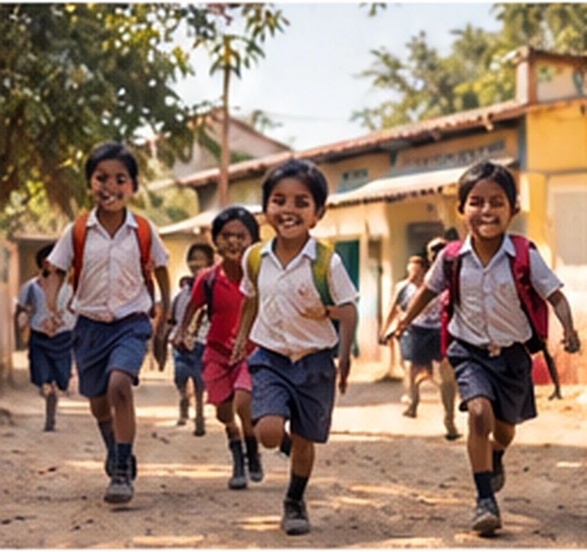 Illustrative Indian schoolchildren