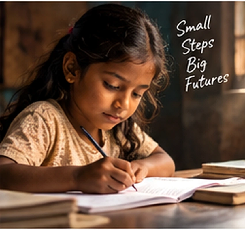 Illustrative child studying